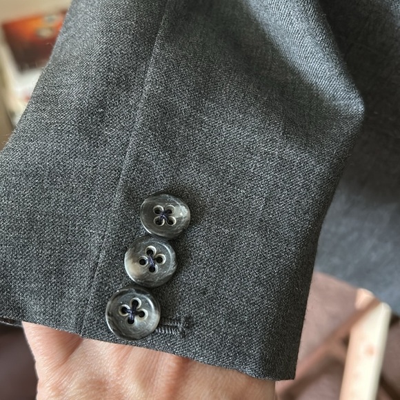 Ann Taylor Gray Blazer Jacket Size 0 - Picture 4 of 12